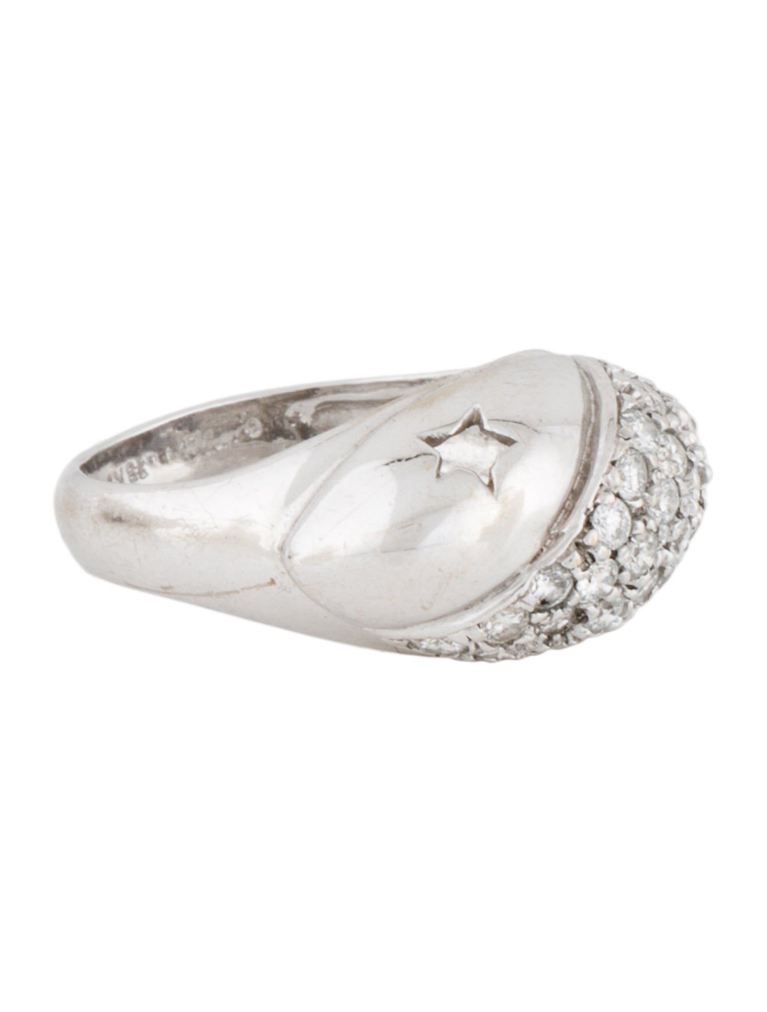 Ring 18K 1.12ctw Diamond Domed Band