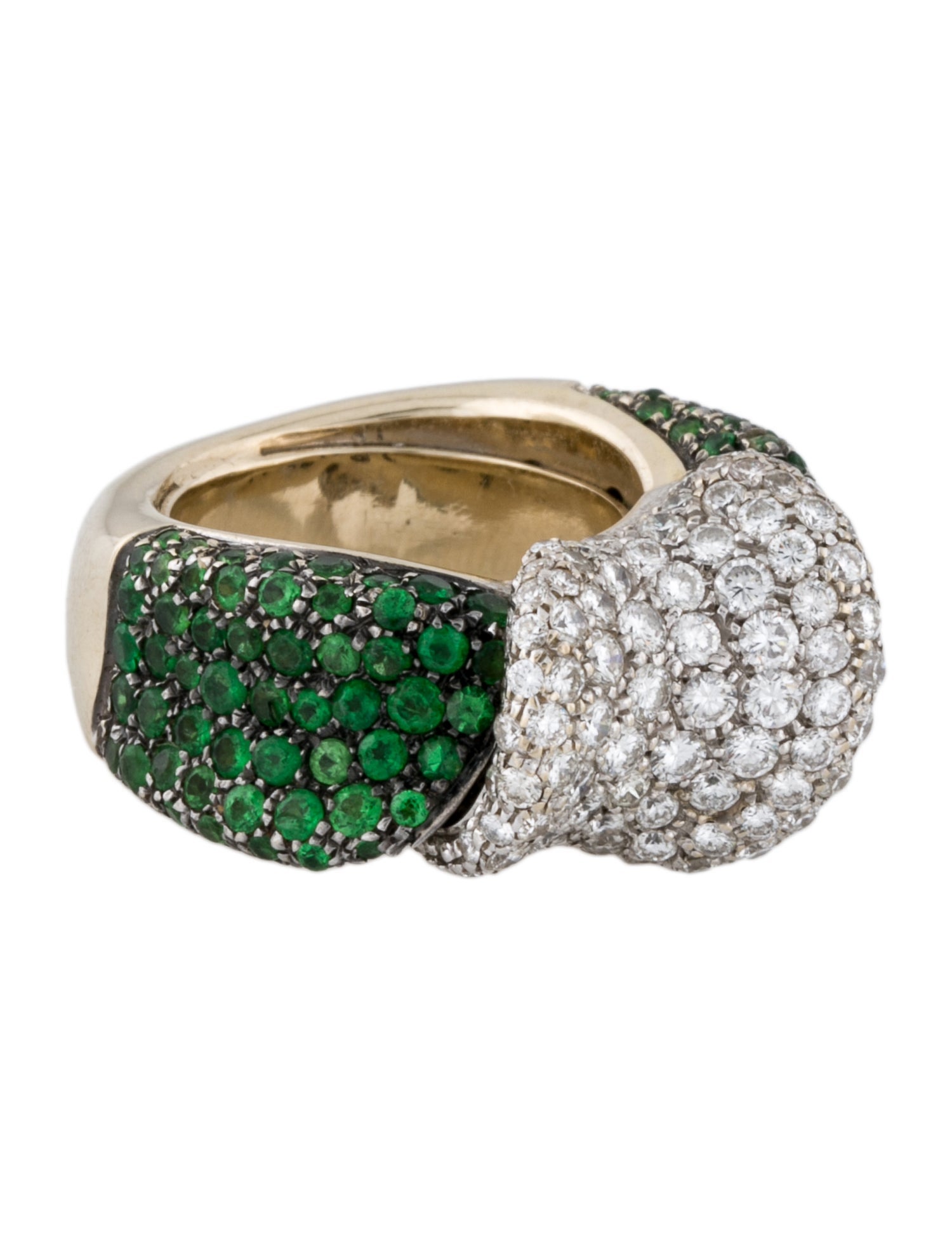 Ring 18K Tsavorite Garnet & Diamond Ring