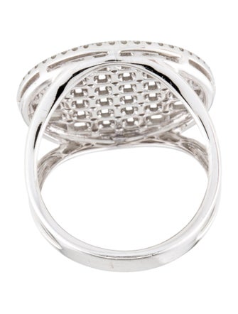 Ring 14K Diamond Round Large Cocktail Ring