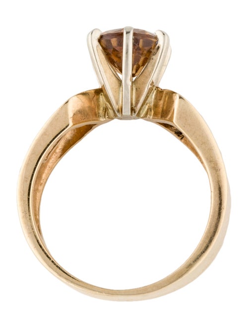 Ring 14K 1.52ct Zircon & Diamond Cocktail Ring