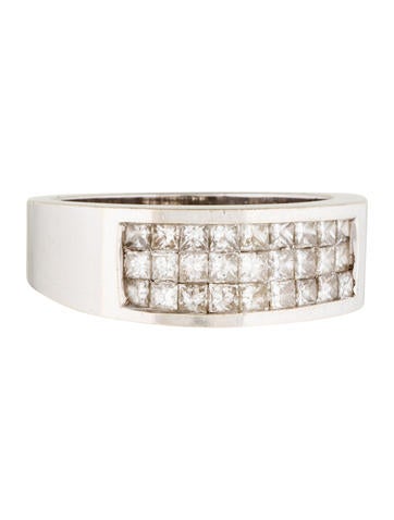 18K Princess Cut Diamond Band Ring