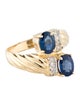 Ring 14K 1.55ctw Sapphire & Diamond Bypass Ring