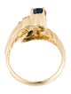 Ring 14K 1.55ctw Sapphire & Diamond Bypass Ring