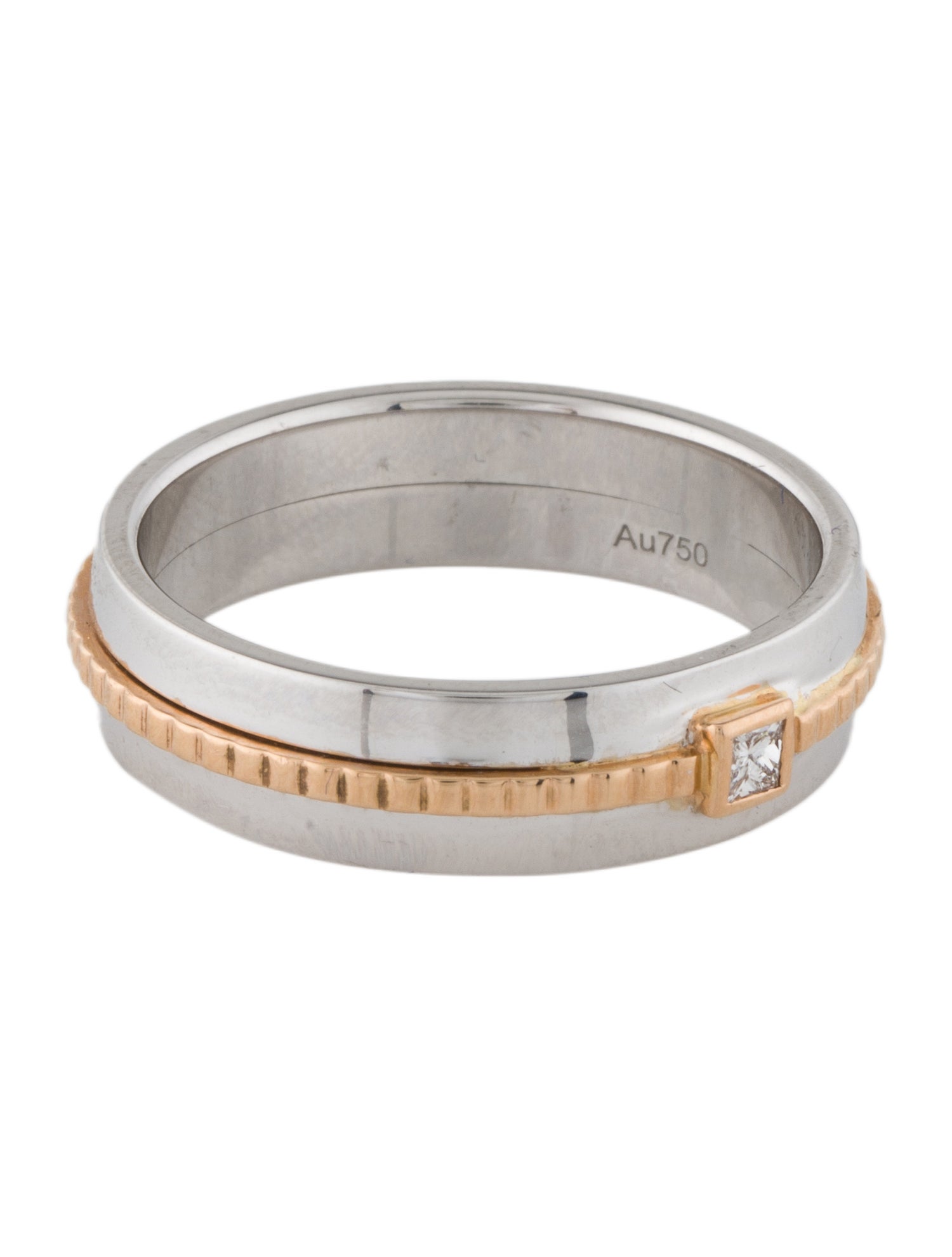 Ring 18K Two-Tone Diamond Band