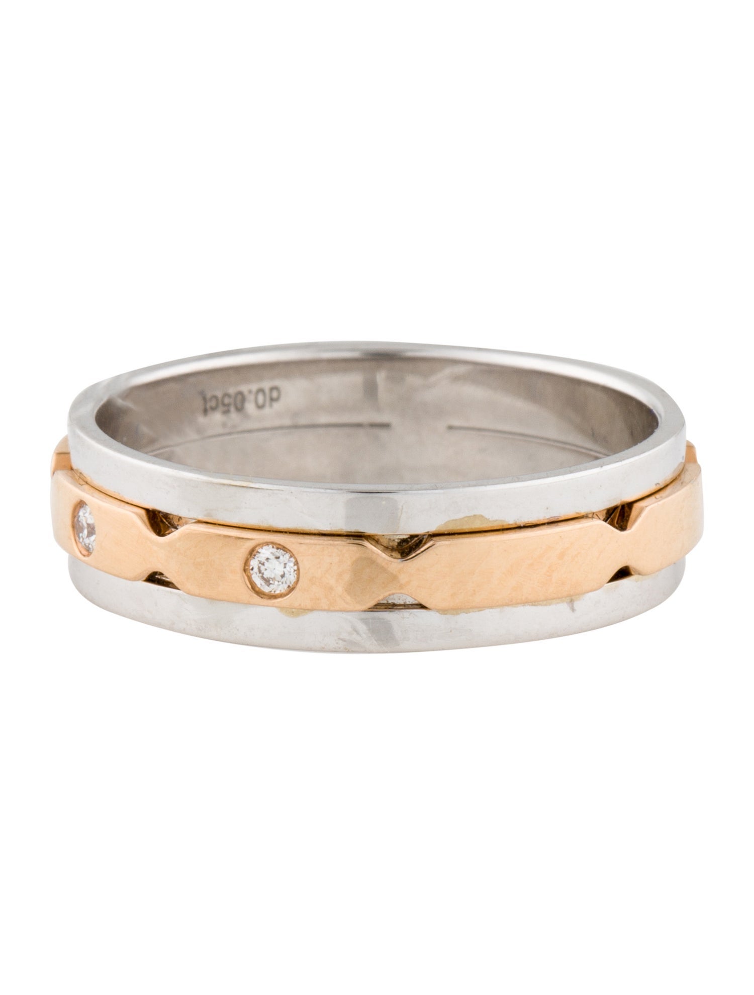 Ring 18K Two-Color Diamond Band