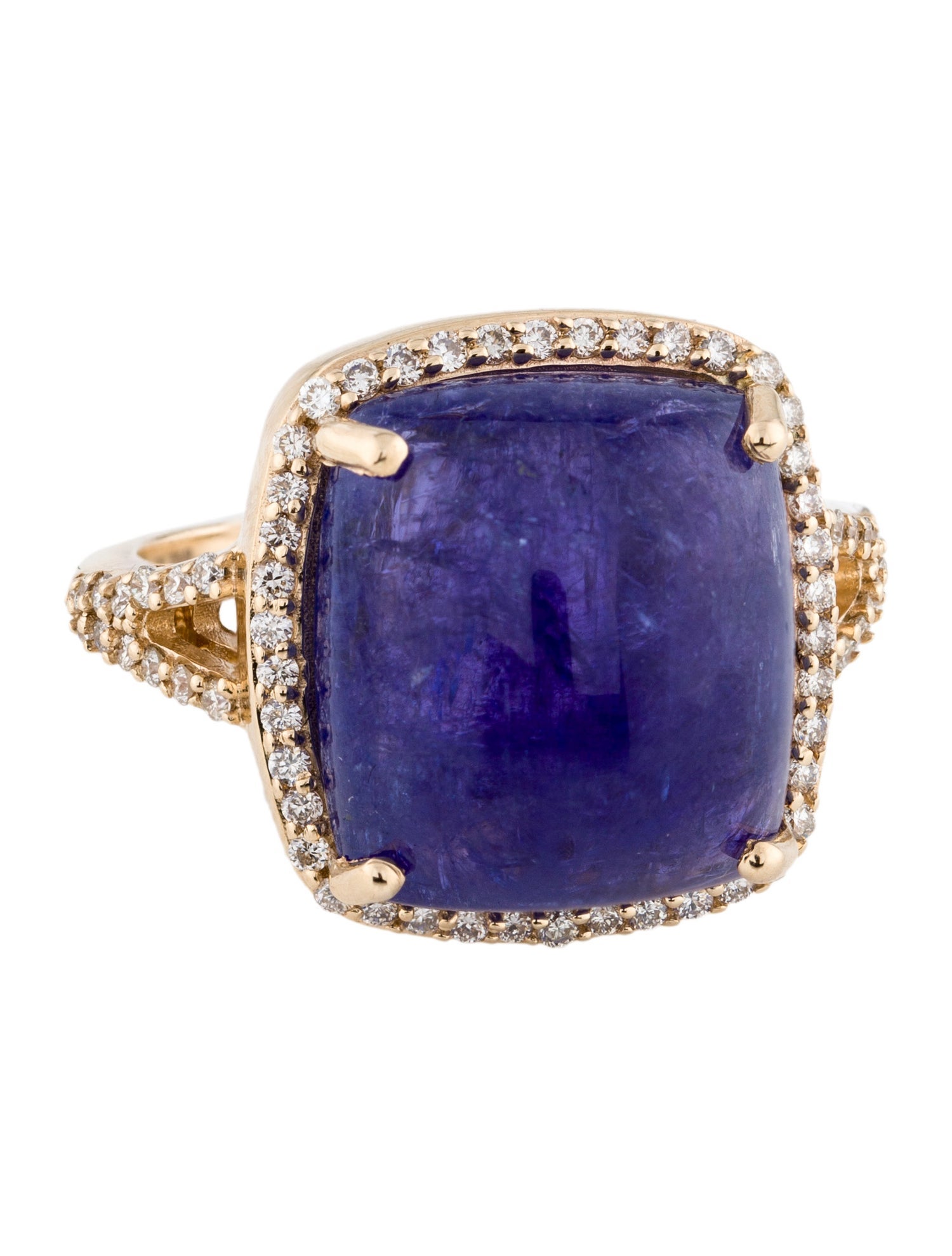 Ring 14K Tanzanite & Diamond Cocktail
