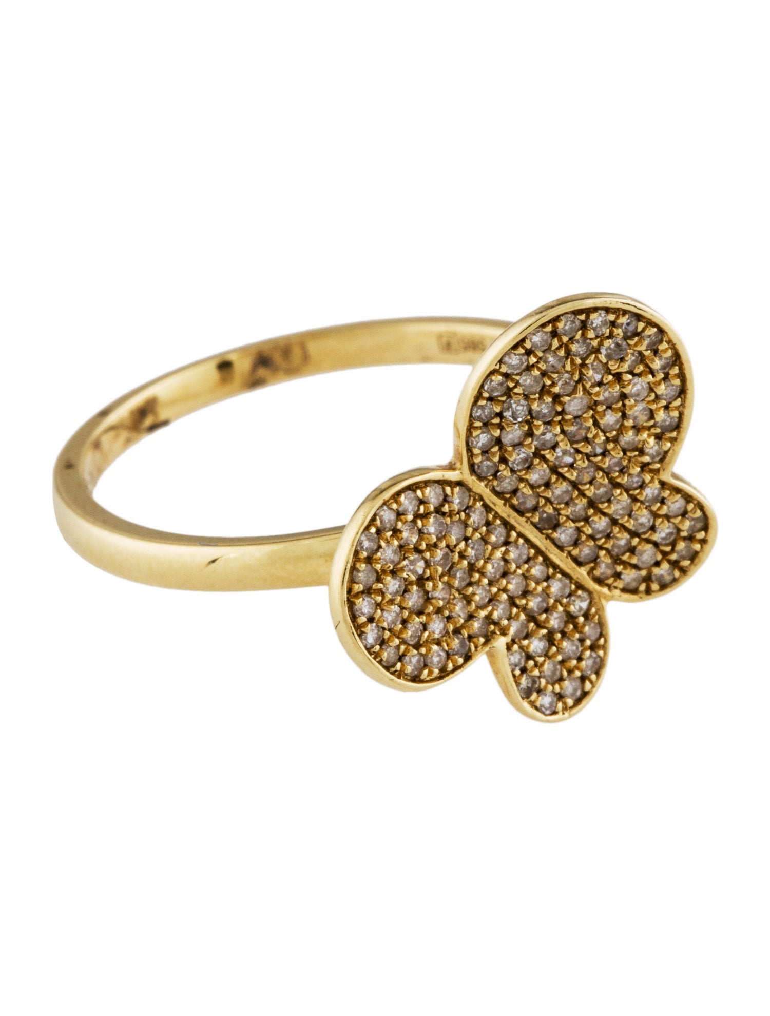 Ring 14K Diamond Butterfly Cocktail Ring