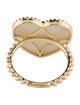 Ring 14K Mother Of Pearl & Diamond Heart Cocktail Ring