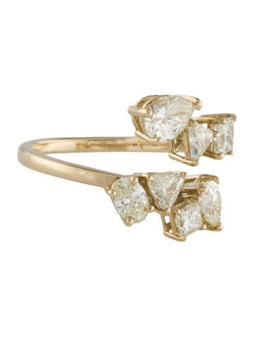 Ring Cocktail 14K 1.84ctw Diamond Bypass 6.75