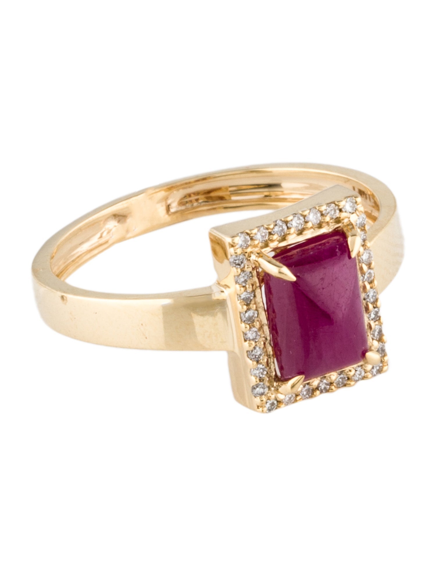 Ring 14K 1.50ct Ruby & Diamond Cocktail Ring
