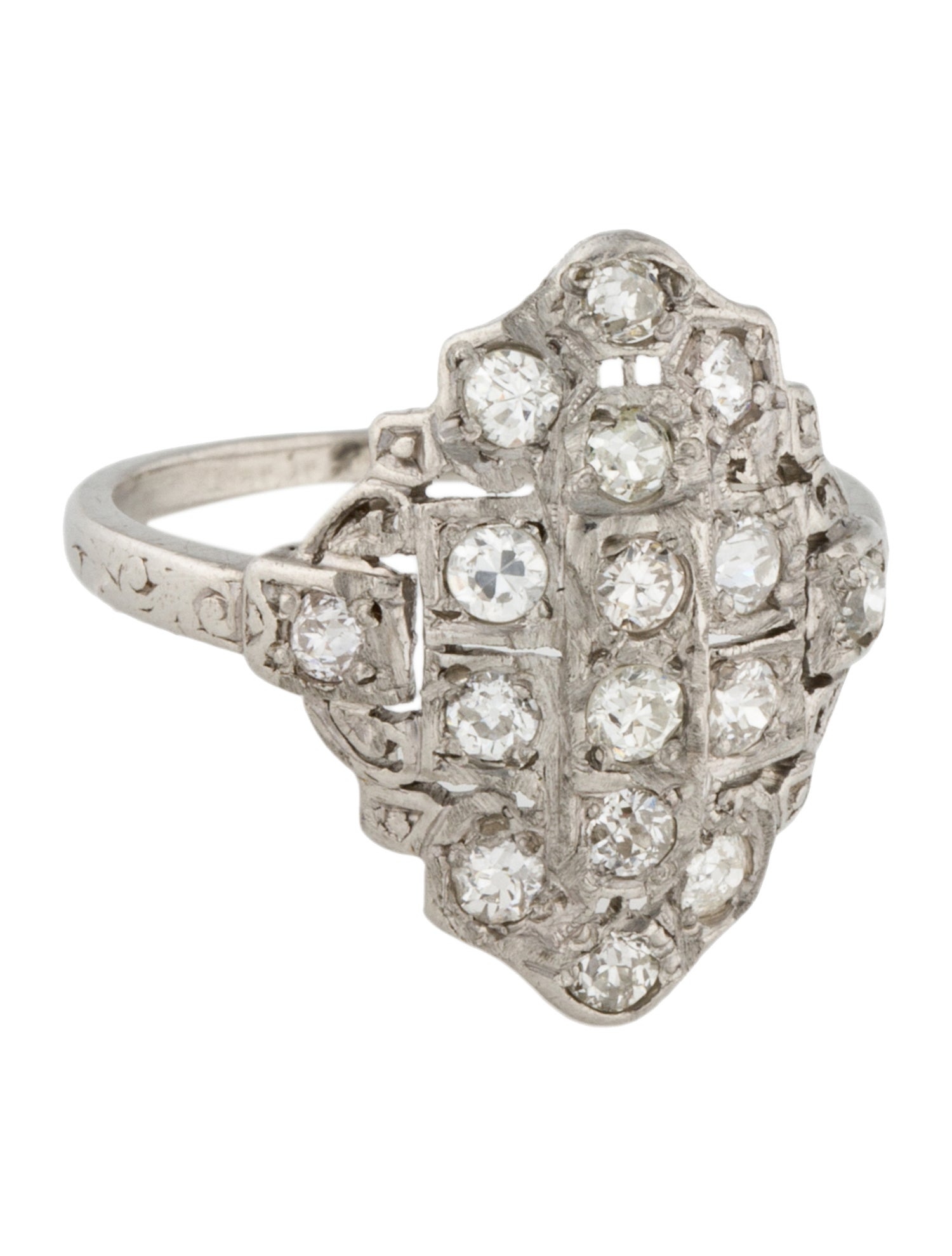 Ring Platinum 1.60ctw Diamond Cocktail Ring