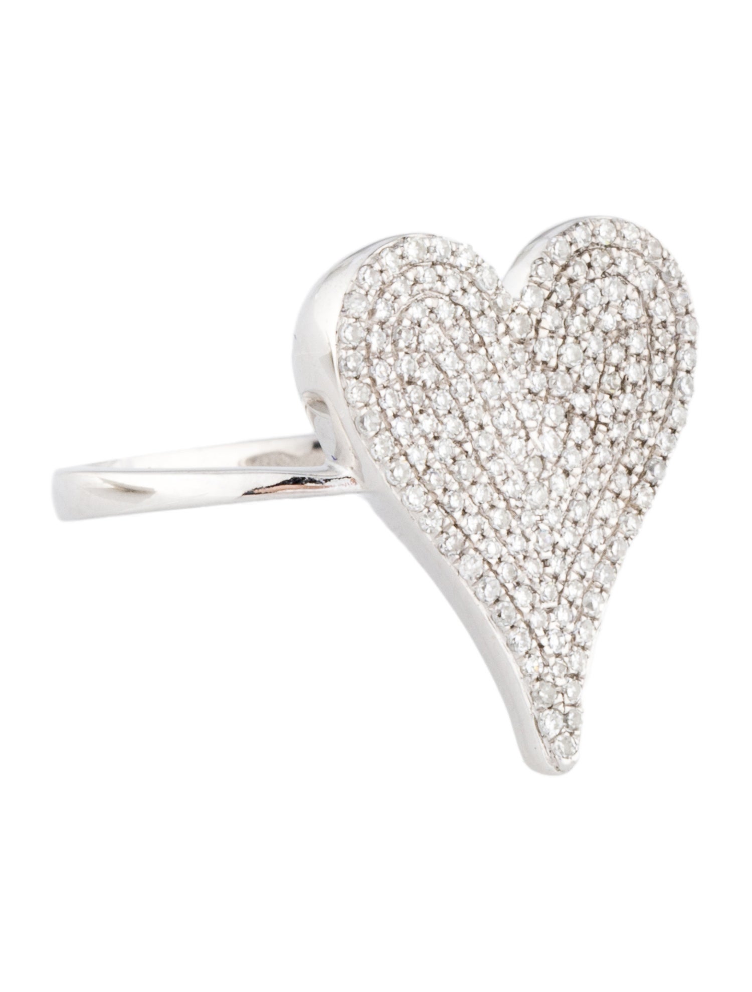 Ring 14K Diamond Heart Cocktail