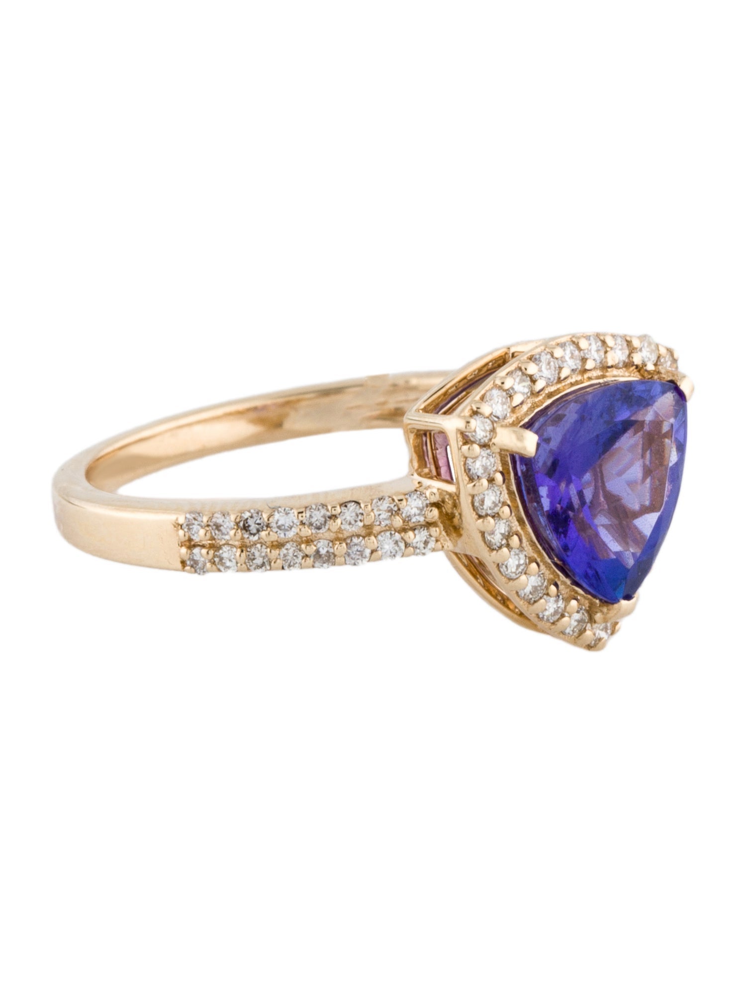 Ring 14K 1.75ct Tanzanite & Diamond Cocktail Ring