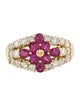 Ring 18K 1.27ctw Ruby & Diamond Band Ring