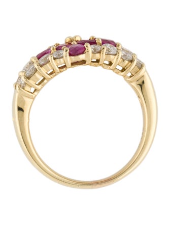 Ring 18K 1.27ctw Ruby & Diamond Band Ring