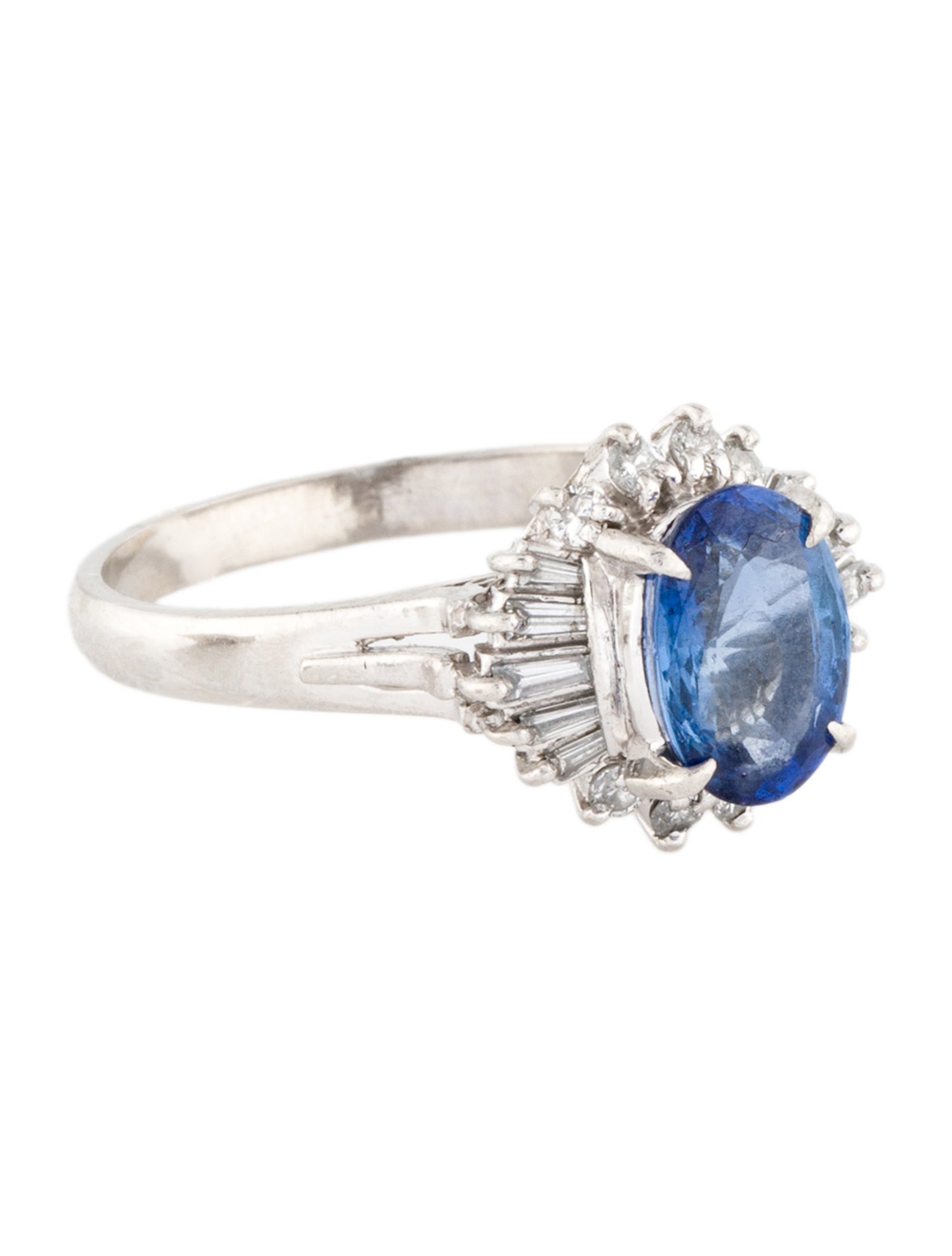 Ring Platinum 1.60ct Sapphire & Diamond Cocktail Ring