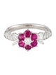 Ring Platinum Ruby & Diamond Cocktail Ring