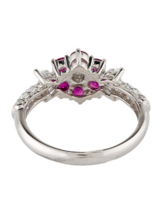 Ring Platinum Ruby & Diamond Cocktail Ring