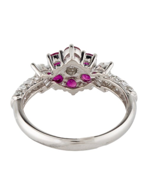 Ring Platinum Ruby & Diamond Cocktail Ring
