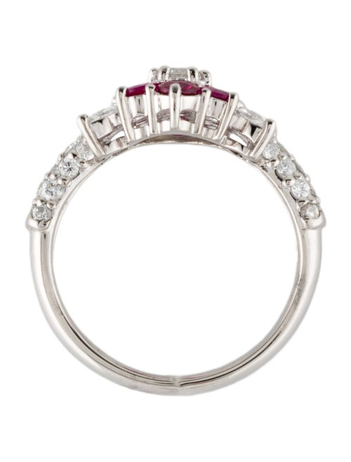 Ring Platinum Ruby & Diamond Cocktail Ring