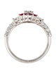 Ring Platinum Ruby & Diamond Cocktail Ring