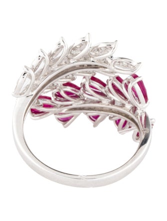 Ring 14K Ruby & Diamond Cocktail Ring