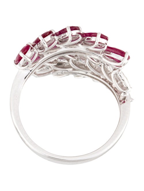 Ring 14K Ruby & Diamond Cocktail Ring