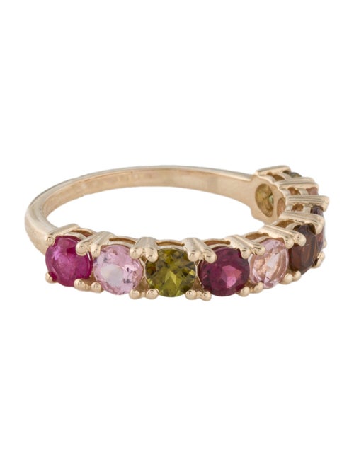 Ring 14K 1.80ctw Multi-Color Tourmaline Band Ring