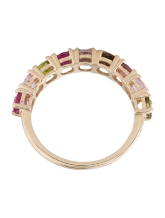 Ring 14K 1.80ctw Multi-Color Tourmaline Band Ring