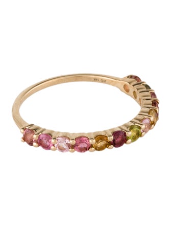 Ring 14K Multi-Color Tourmaline Band Ring