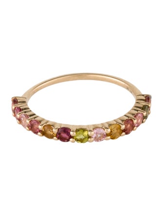 Ring 14K Multi-Color Tourmaline Band Ring