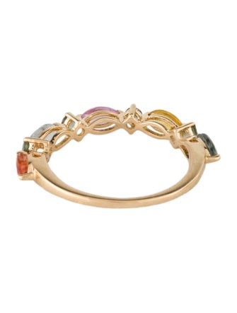 Ring 14K 1.22ctw Multi-Color Sapphire Band Ring