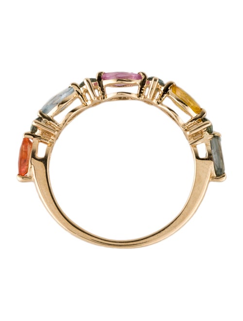 Ring 14K 1.22ctw Multi-Color Sapphire Band Ring