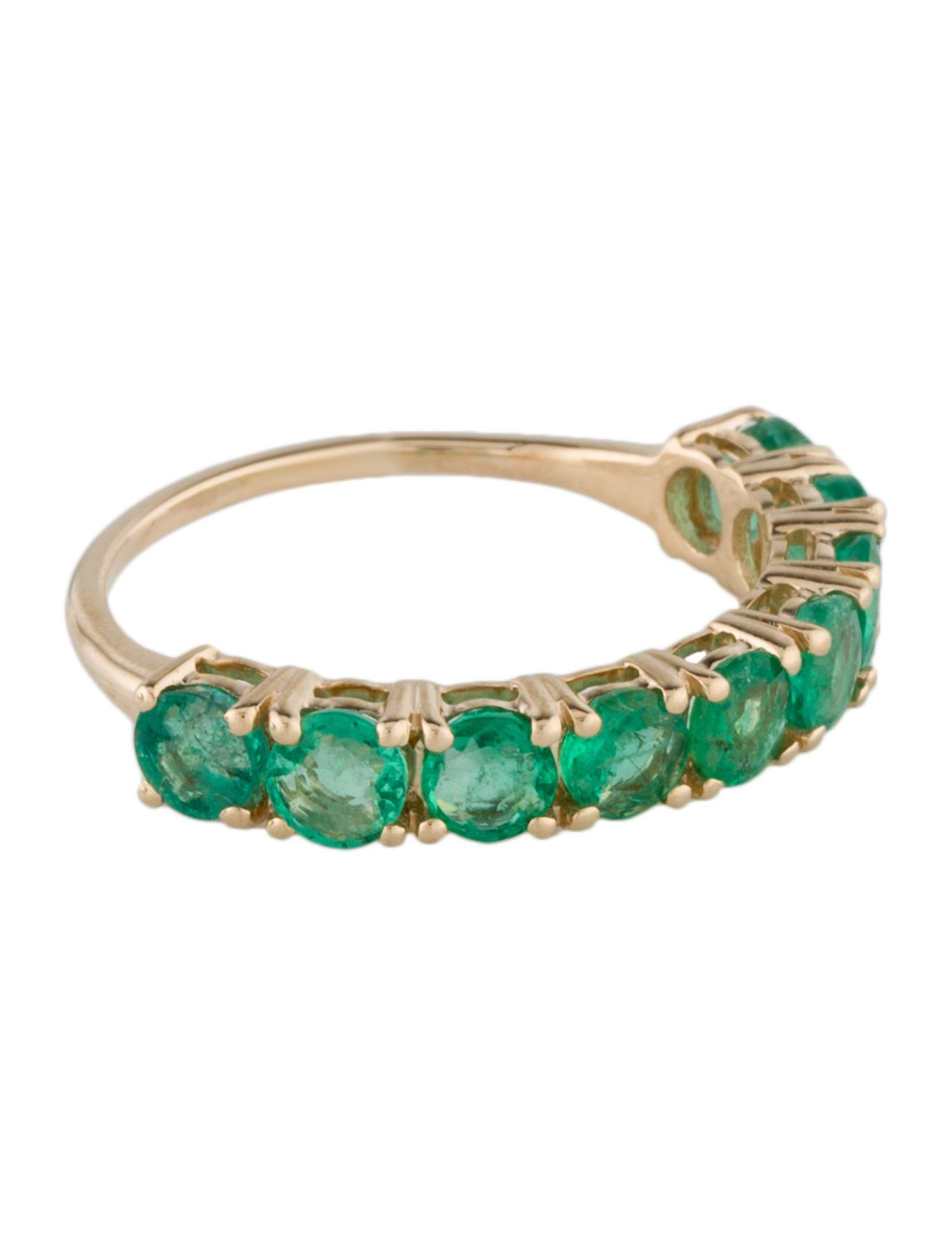 Ring 14K 1.75ctw Emerald Half Eternity Band