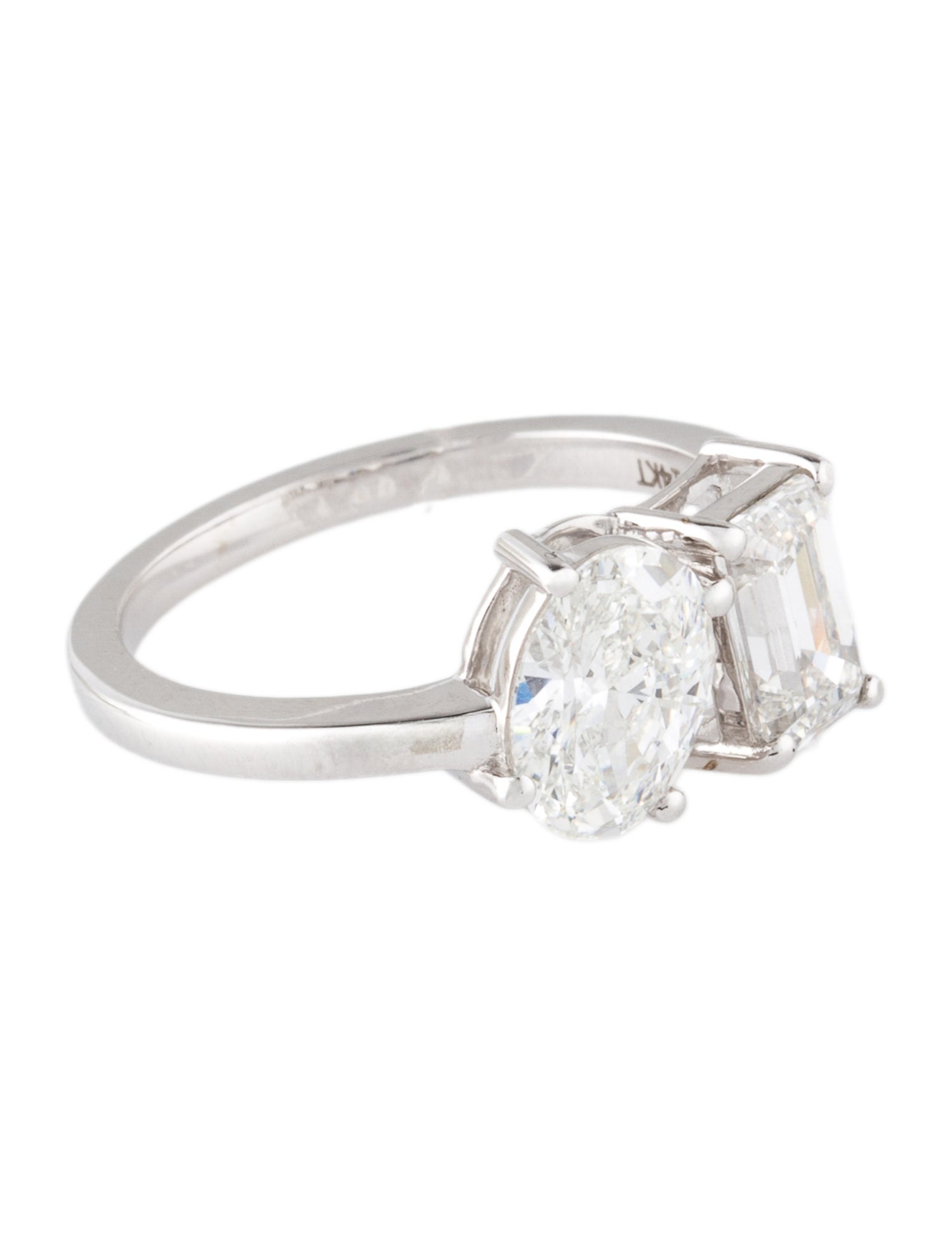 Ring 14K 2.00ctw Lab-Grown Diamond Two-Stone Cocktail Ring