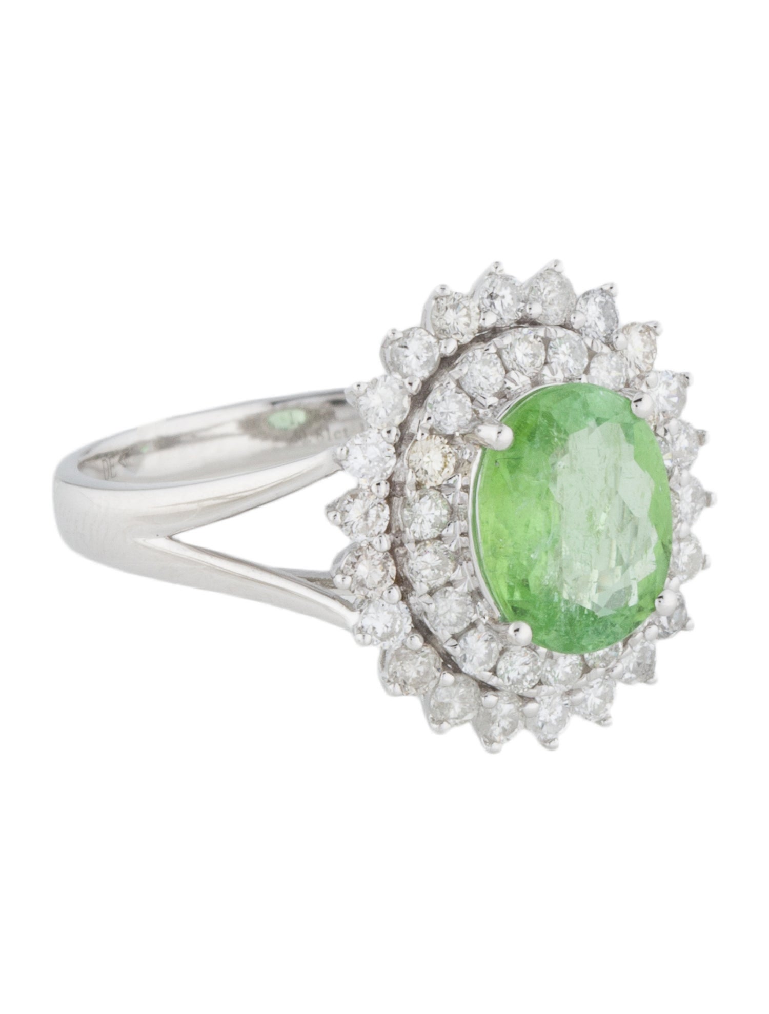 Ring 14K 1.76ct Tourmaline & Diamond Cocktail Ring