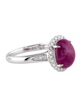 Ring 14K 3.82ct Ruby & Diamond Cocktail Ring