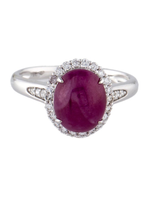 Ring 14K 3.82ct Ruby & Diamond Cocktail Ring