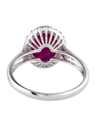 Ring 14K 3.82ct Ruby & Diamond Cocktail Ring