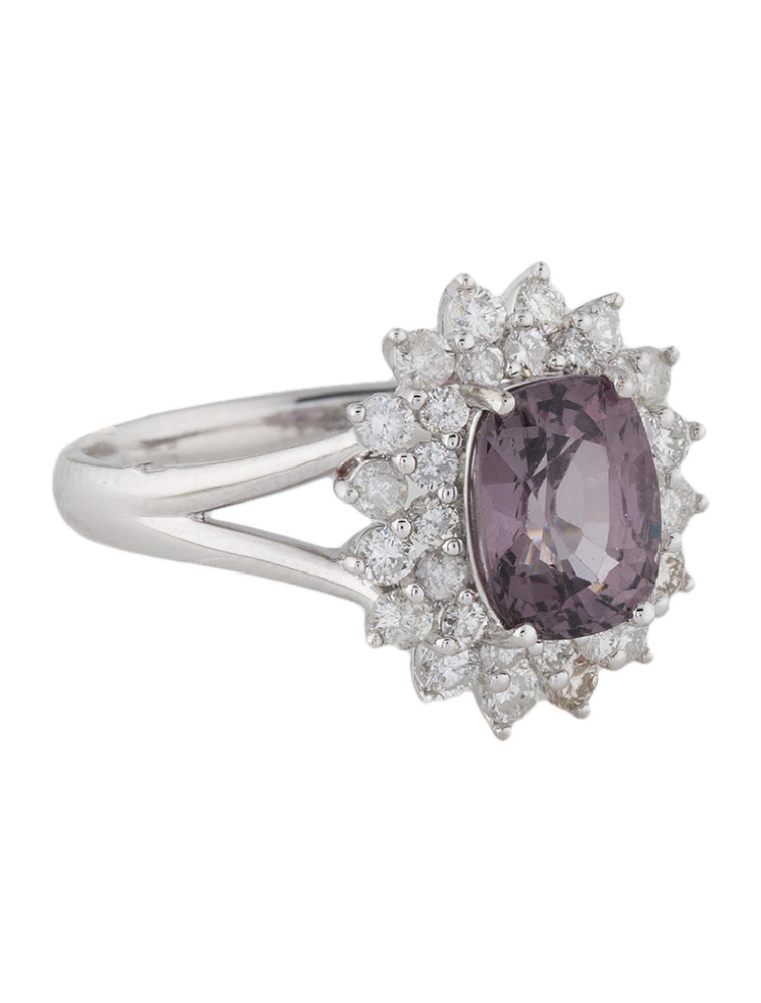 Ring 14K 2.07ct Spinel & Diamond Cocktail Ring