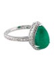 Ring 14K 3.32ct Emerald & Diamond Cocktail Ring