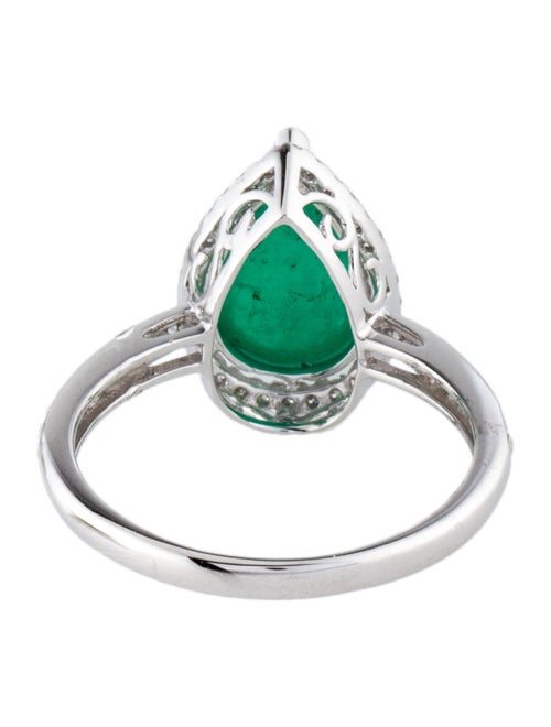 Ring 14K 3.32ct Emerald & Diamond Cocktail Ring