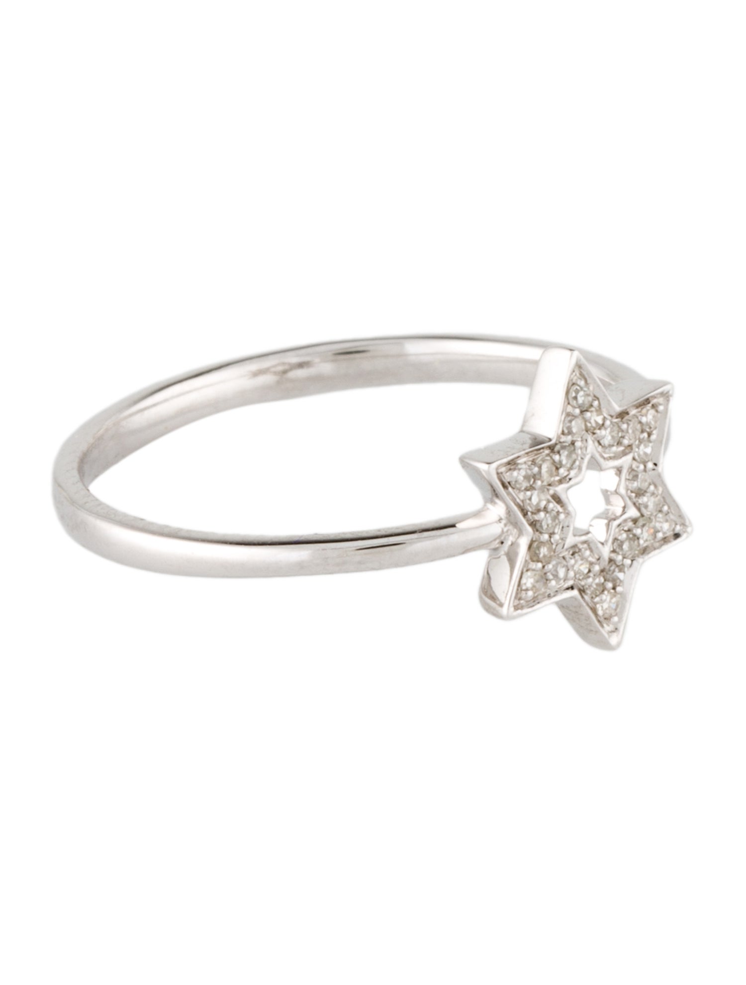 Ring 14K Diamond Star Of David Cocktail