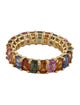 Ring 18K 8.45ctw Sapphire Multi-color Eternity Band