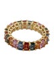 Ring 18K 8.45ctw Sapphire Multi-color Eternity Band