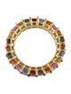 Ring 18K 8.45ctw Sapphire Multi-color Eternity Band