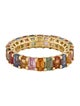 Ring 18K 8.93ctw Sapphire Multi-color Eternity Band