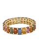 Ring 18K 8.93ctw Sapphire Multi-color Eternity Band