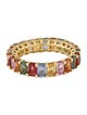 Ring 18K 8.93ctw Sapphire Multi-color Eternity Band