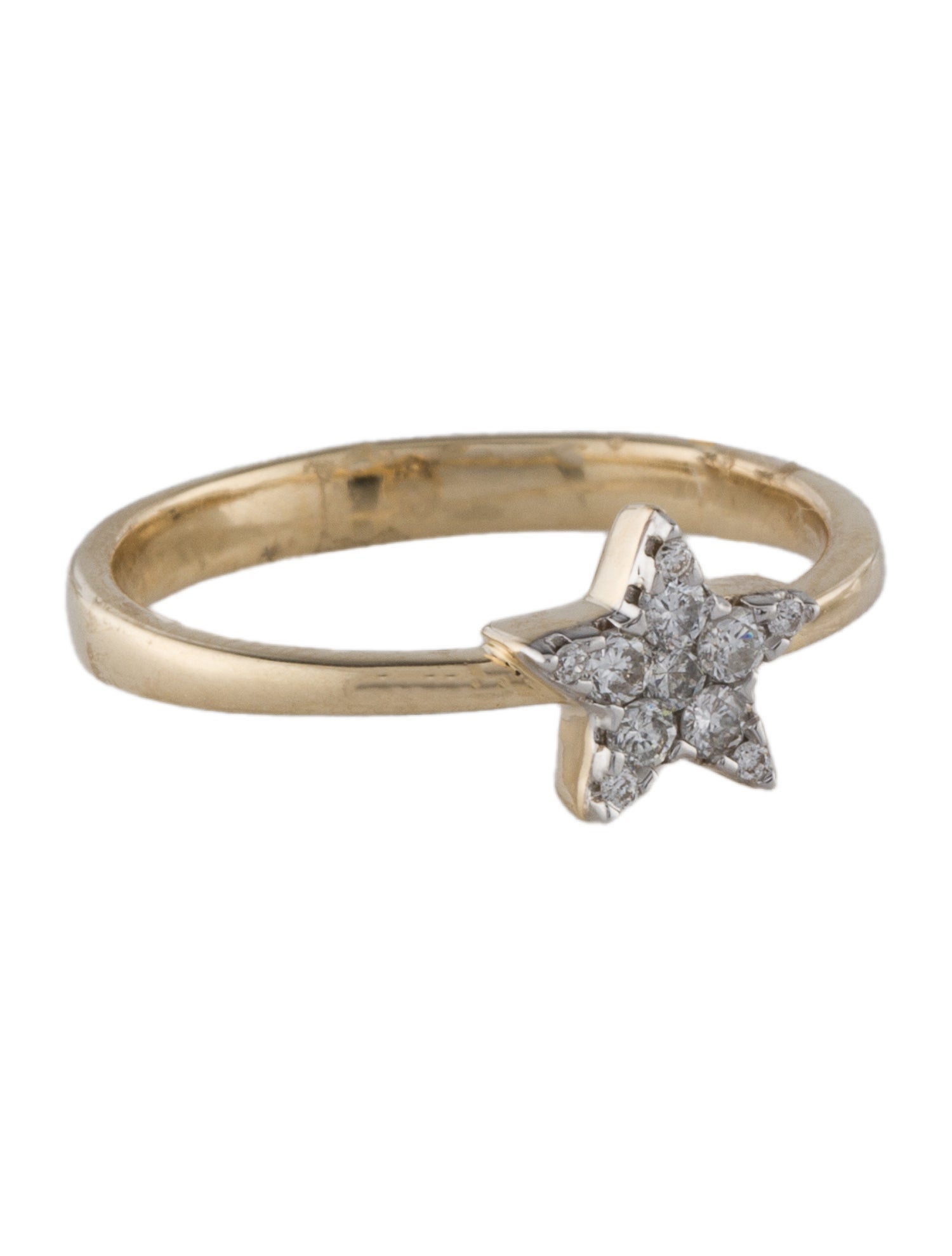 Ring 14K Diamond Star Cocktail Ring